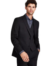 Alfani Mens Slim fit Suit Jacket Blazer 44 L Black Solid Stretch