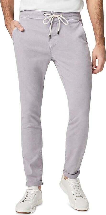 Paige Mens Slim fit Drawstring Casual Pants 36 Purple Solid