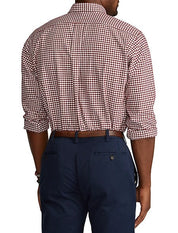 Polo Ralph Lauren Men's Classic Fit Oxford Button Up Shirt Wine Red White 3XLT