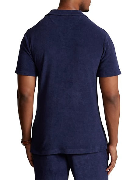 Polo Ralph Lauren Mens Regular fit Short Sleeve Terry Polo Shirt 3XB Blue Solid