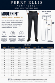 Perry Ellis Portfolio Mens Modern fit Dress Pants 38 / 32 Navy Blue Plaid