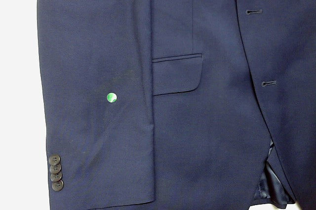 Kenneth Cole Mens Slim fit Suit Jacket Blazer 40 R Navy Blue Solid Stretch