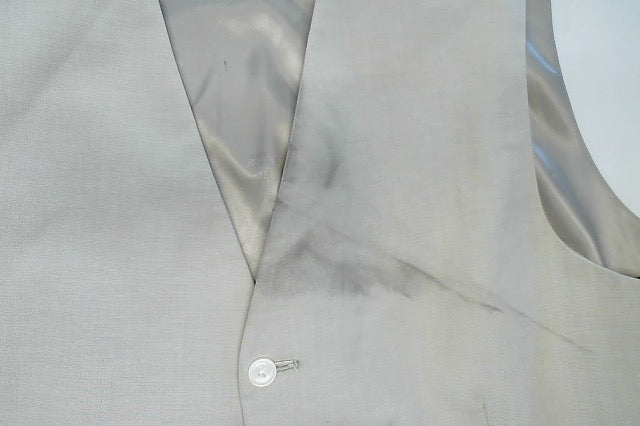 Tommy Hilfiger Mens Modern fit Button-Up Vest Large Beige Solid Stretch