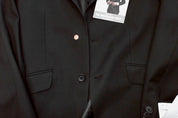 Kenneth Cole Mens Slim fit Suit Jacket Blazer 38 S Black Solid Stretch