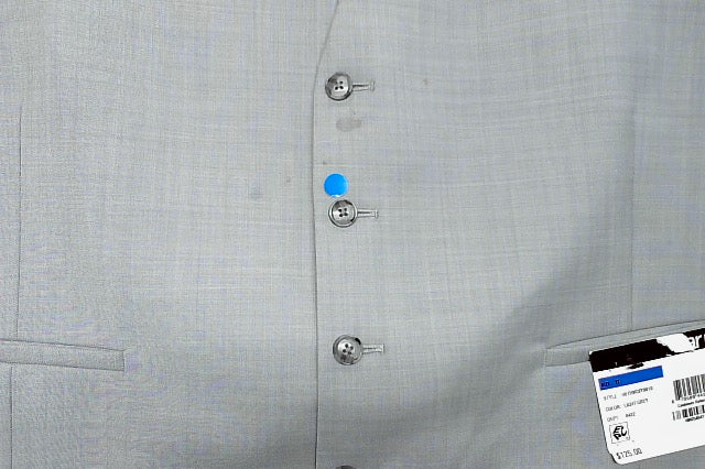 Bar Iii Mens Slim fit Button-Up Vest XL Light Grey Solid Stretch Wool