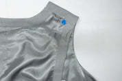 Bar Iii Mens Slim fit Button-Up Vest XL Light Grey Solid Stretch Wool