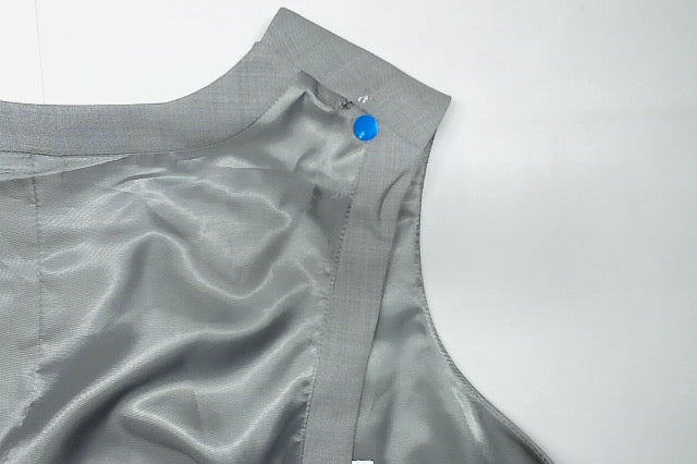Bar Iii Mens Slim fit Button-Up Vest XL Light Grey Solid Stretch Wool