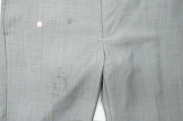 Calvin Klein Mens Slim fit Dress Pants 32 / 32 Light Grey Solid Stretch Wool