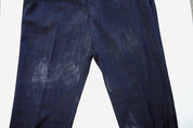 Kenneth Cole Mens Slim fit Dress Pants 36 / 32 Navy Blue Plaid Stretch