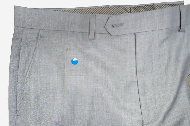 Michael Kors Mens Classic fit Dress Pants 34 / 32 Light Blue Solid Stretch Wool