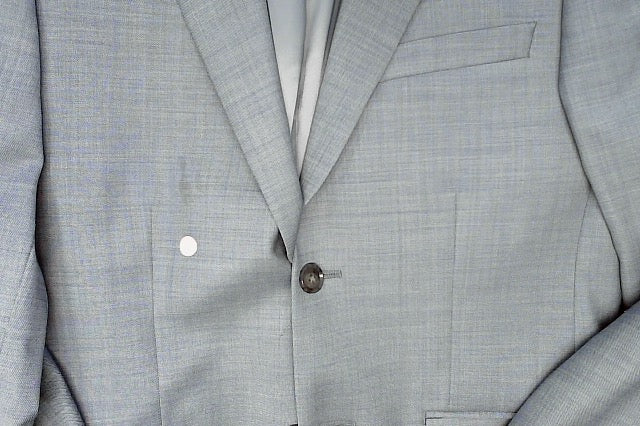 Calvin Klein Mens Skinny fit Suit Jacket Blazer 38 S Light Blue Solid Stretch