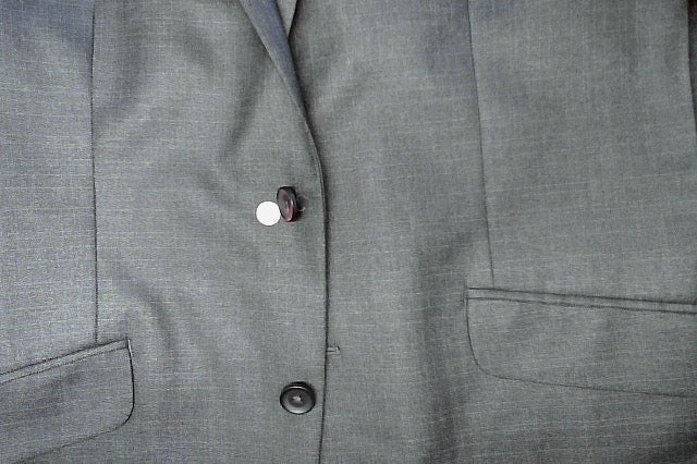 Kenneth Cole Mens Slim fit Suit Jacket Blazer 40 R Gun Metal Grey Solid Stretch