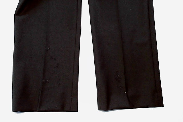 Calvin Klein Mens Slim fit Dress Pants 32 / 32 Black Solid Stretch Wool