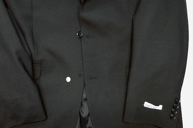Bar Iii Mens Slim fit Suit Jacket Blazer 44 R Black Solid Stretch Wool