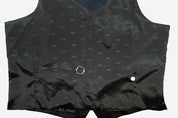 Michael Kors Mens Classic fit Button-Up Vest Medium Black Solid Stretch Wool