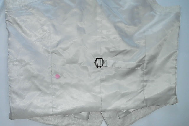 Bar Iii Mens Slim fit Button-Up Vest Medium Beige Solid Stretch