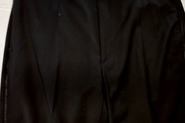 Calvin Klein Mens Slim fit Dress Pants 36 / 34 Black Solid Stretch Wool