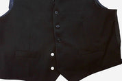 Tommy Hilfiger Mens Modern fit Button-Up Vest XL Black Solid Stretch