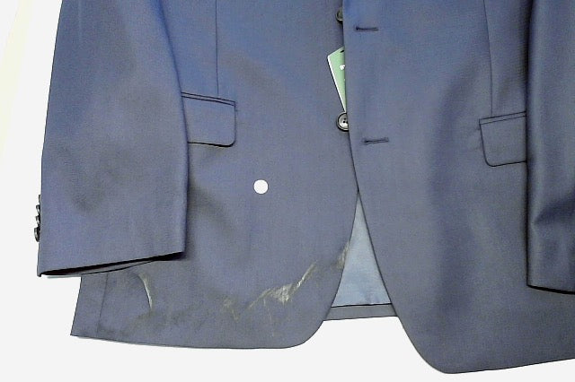 Alfani Mens Slim fit Suit Jacket Blazer 42 R Navy Blue Solid Stretch
