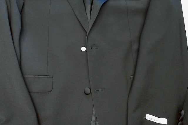Bar Iii Mens Slim fit Tuxedo Jacket Blazer 42 L Black Solid Stretch