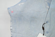 Bar Iii Mens Slim fit Button-Up Vest Small Light Blue Solid Stretch