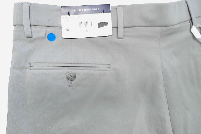 Tommy Hilfiger Mens Modern fit Dress Pants 38 / 30 Light Grey Solid Stretch