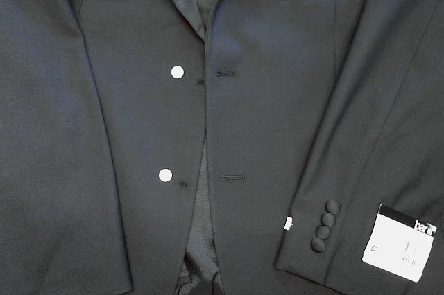 Bar Iii Mens Slim fit Tuxedo Jacket Blazer 44 R Black Solid Stretch