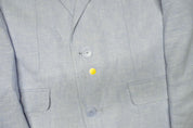 Bar Iii Mens Slim fit Suit Jacket Blazer 38 R Light Blue Solid Stretch Linen