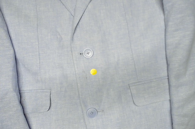 Bar Iii Mens Slim fit Suit Jacket Blazer 38 R Light Blue Solid Stretch Linen