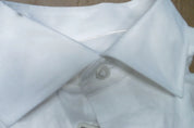 Jack Victor Mens Classic fit Long Sleeve Button-Up Shirt Small White Solid