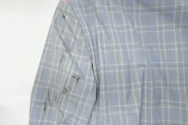 Alfani Mens Slim fit Suit Jacket Blazer 44 S Light Blue Plaid Stretch