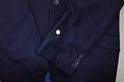 Kenneth Cole Mens Slim fit Suit Jacket Blazer 42 L Navy Blue Solid Stretch