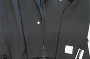 Calvin Klein Mens Slim fit Tuxedo Jacket Blazer 38 R Black Solid Stretch