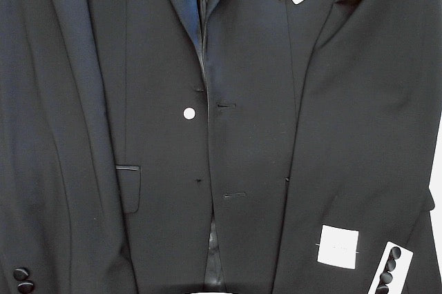 Calvin Klein Mens Slim fit Tuxedo Jacket Blazer 38 R Black Solid Stretch