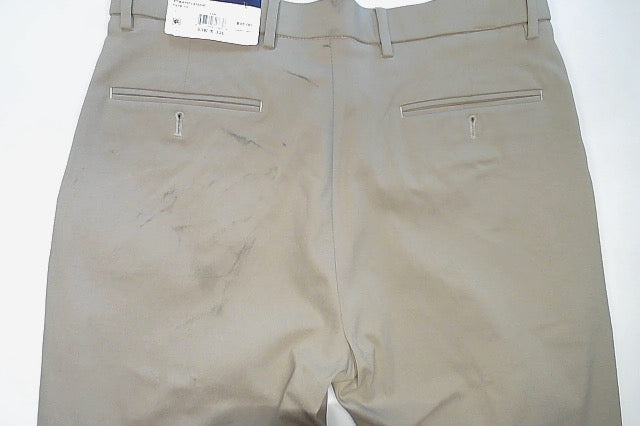 Tommy Hilfiger Mens Modern fit Dress Pants 33 / 32 Beige Solid Stretch