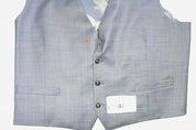 Calvin Klein Mens Slim fit Button-Up Vest XL Light Blue Solid Stretch