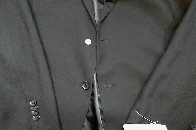 Kenneth Cole Mens Slim fit Suit Jacket Blazer 48 R Black Solid Stretch