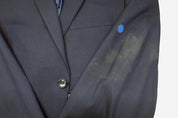 Alfani Mens Slim fit Suit Jacket Blazer 40 S Navy Blue Solid Stretch