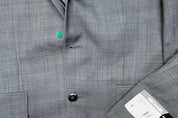Michael Kors Mens Classic fit Suit Jacket Blazer 36 S Charcoal Grey Plaid Wool