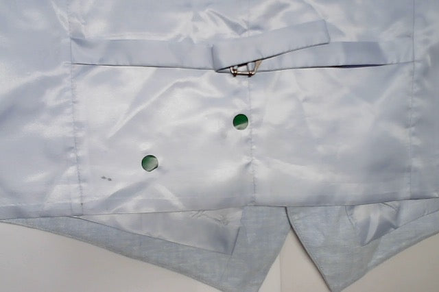Bar Iii Mens Slim fit Button-Up Vest Medium Light Blue Solid Stretch Linen