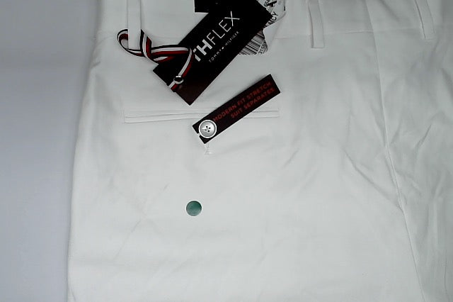 Tommy Hilfiger Mens Modern fit Dress Pants 38 / 34 White Solid Stretch
