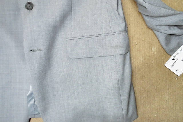 Calvin Klein Mens Slim fit Suit Jacket Blazer 40 R Light Grey Stretch Wool
