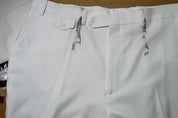 Tayion Mens Classic fit Dress Pants 40 / 30 White Solid