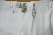 Tayion Mens Classic fit Dress Pants 38 / 34 White Solid