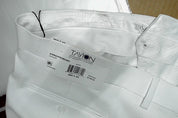 Tayion Mens Classic fit Dress Pants 38 / 34 White Solid