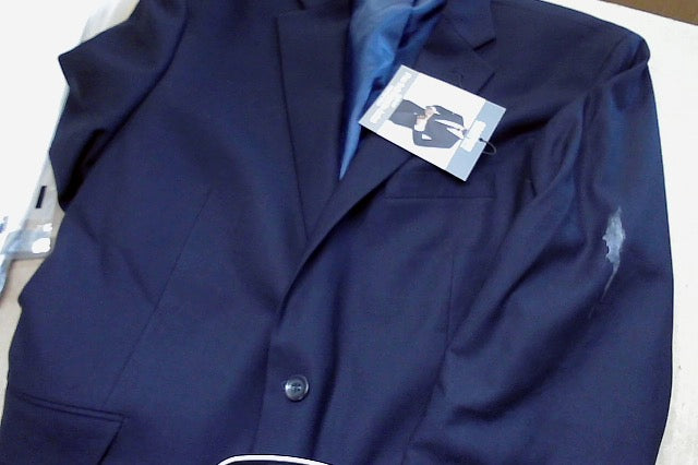 Kenneth Cole Mens Slim fit Suit Jacket Blazer 46 R Navy Blue Stretch