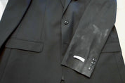 Bar Iii Mens Skinny fit Suit Jacket Blazer 44 R Black Solid Wool