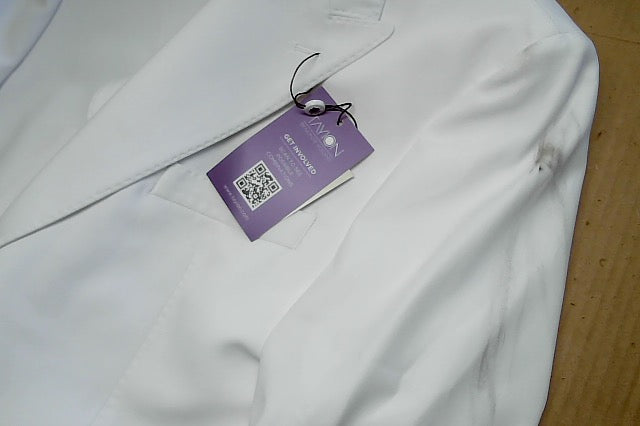 Tayion Mens Classic fit Sport Coat Blazer 40 R White Solid