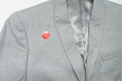 Kenneth Cole Mens Slim fit Suit Jacket Blazer 38 S Light Grey Solid Stretch