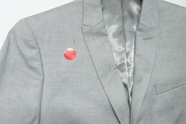Kenneth Cole Mens Slim fit Suit Jacket Blazer 38 S Light Grey Solid Stretch